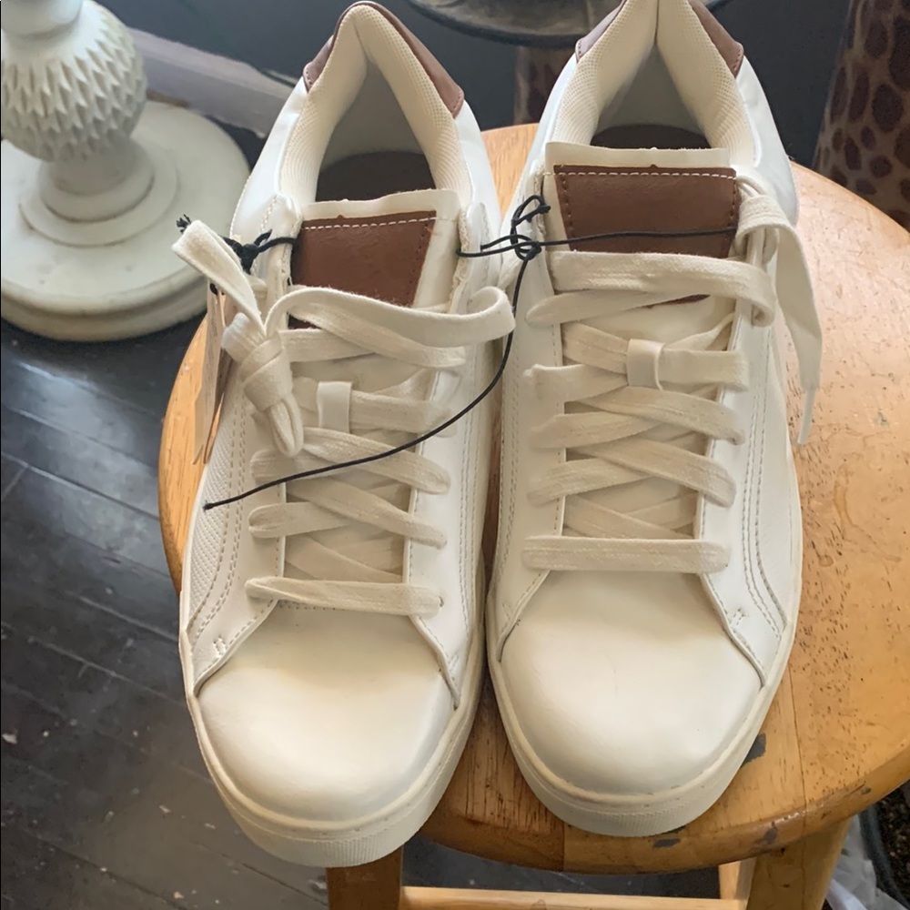 Madden NYC White and Brown Men's Sneakers SZ9
